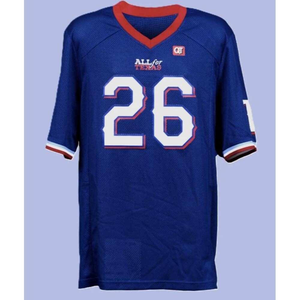 TEXAS RANGERS ALL FOR TEXAS FOOTBALL JERSEY SZ XL SGA 08-19-26